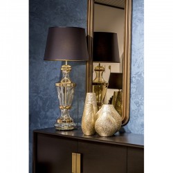 Duża lampa stołowa szklana Roma Gold H110 złota A225242257 4CONCEPTS