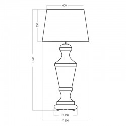 Duża lampa stołowa szklana Roma Copper H110 miedziana A225322256 4CONCEPTS