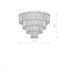 Plafon elegancki srebrno kryształowy CRISTAL L 7631 Nowodvorski