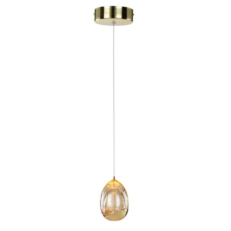 Lampa wisząca dekoracyjna złota LED 4,8W 290lm 3000K HUELTO PND-22112132-1A-CHPN ITALUX