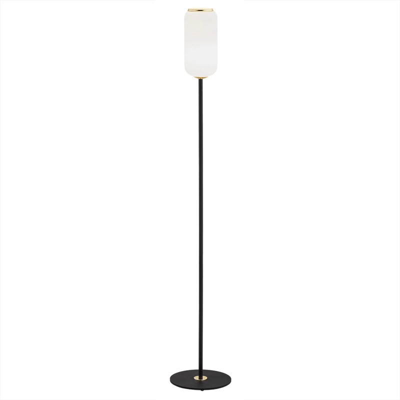 Lampa podłogowa prosta czarna ze szklanym kloszem 1x15W VALIANO 4995 Argon