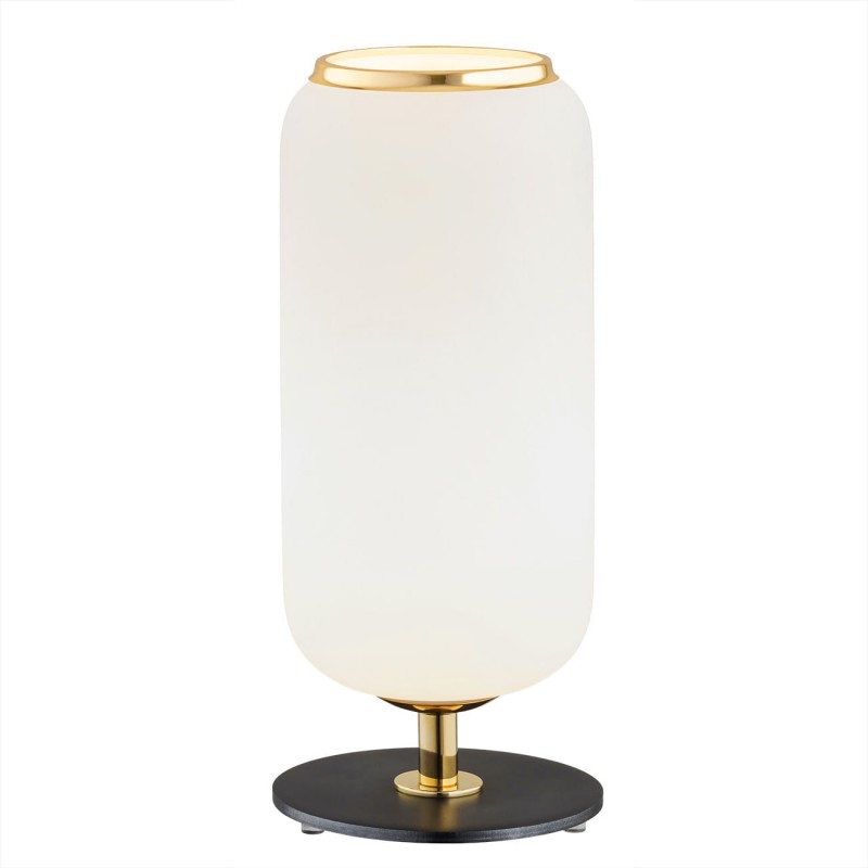 Lampa stołowa prosta czarno złota ze szklanym kloszem 1x15W VALIANO 4994 Argon