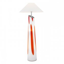 Lampa podłogowa szklana czerwono biała polskiej produkcji POLONIA 6176 Argon