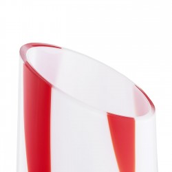 Lampa podłogowa szklana czerwono biała polskiej produkcji POLONIA 7042 Argon