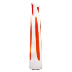 Lampa podłogowa szklana czerwono biała polskiej produkcji POLONIA 7042 Argon