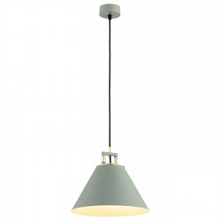 Lampa wisząca minimalistyczna zielona z elementami mosiężnymi ORTE 4916 Argon
