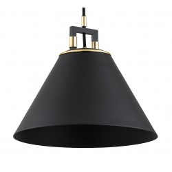 Lampa wisząca minimalistyczna czarna z elementami mosiężnymi ORTE 6174 Argon