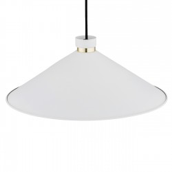 Lampa wisząca industrialna biała z mosiężnymi elementami NASHVILLE 4693 Argon