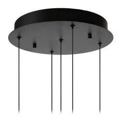 Lampa wisząca dekoracyjna czarna 5x52W LED SENTUBAL 13498/24/30
