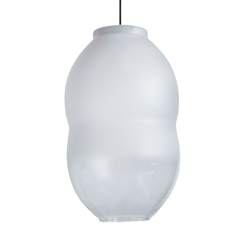 Duża lampa wisząca klosz mleczny MIRANDA FOG LONG Z212112000 4concepts