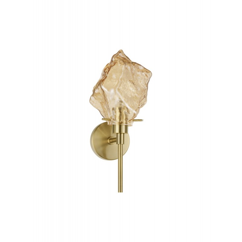 Kinkiet dekoracyjny złoty z bursztynowym kloszem ODELLE 9009256 Nova Luce