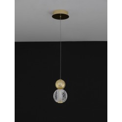 Lampa wisząca kula szklana złoty/transparentny Ponce LE42698 Nova Luce