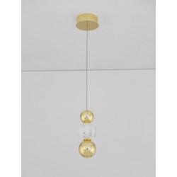 Lampa wisząca kula szklana złoty/transparentny LED 6W 499lm 3200K Ponce LE42699 Nova Luce