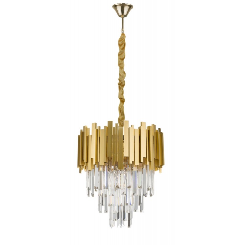 Lampa wisząca kryształowa złota glamour CAMPANA LE42286 Luces Exclusivas