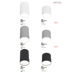 Lampa stropowa POINT WHITE SILVER / WHITE GRAPHITE L 6002 biały NOWODVORSKI