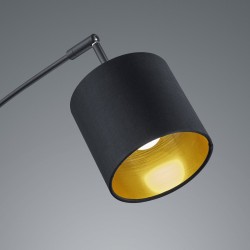 Lampa podłogowa nowoczesna abażur czarno złoty TOMMY R46330579 RL