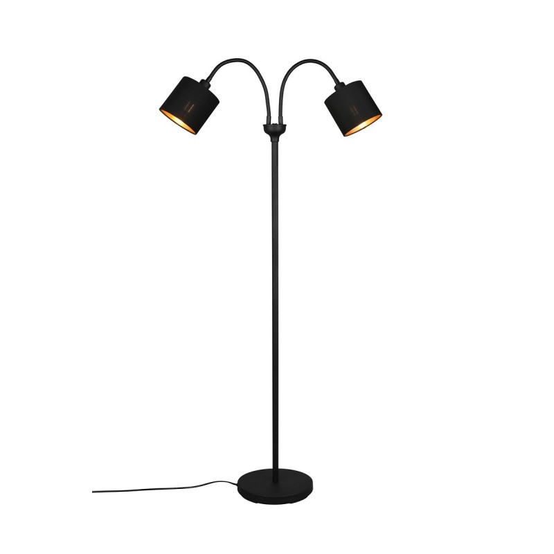 Lampa podłogowa nowoczesna abażur czarno złoty TOMMY R46332079 RL