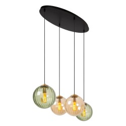 Lampa wisząca kolorowe szklane kule MONSARAZ 45493/04/33