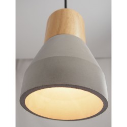 Lampa wisząca betonowa fi12 szara drewno ST-5220-grey CONCRETE SID