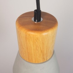 Lampa wisząca betonowa fi12 szara drewno ST-5220-grey CONCRETE SID