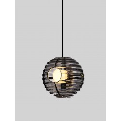 Lampa wisząca kula szklana ryflowana LED 13W 3000K SECO LE44232 LUCES EXCLUSIVAS