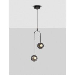 Lampa wisząca kule szklane ryflowana dekoracyjna LED 20W 3000K SECO LE44233 LUCES EXCLUSIVAS