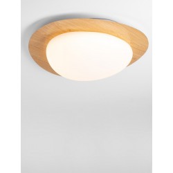 Nowoczesny plafon fi57 klosz drewno LED 29W 2384lm 3000K ISIDRO LE44417 Luces Exclusivas